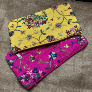 Silk embroidery purse