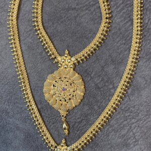 Micro Polished Combo Necklace and Haram – Elegant Women’s Jewelry Set